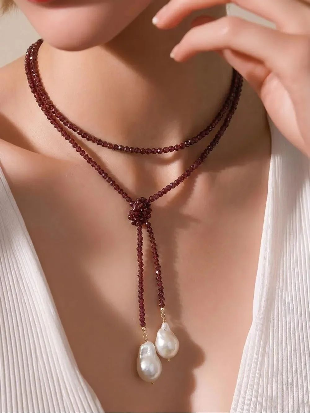 Beaded Lariat Necklace #2694